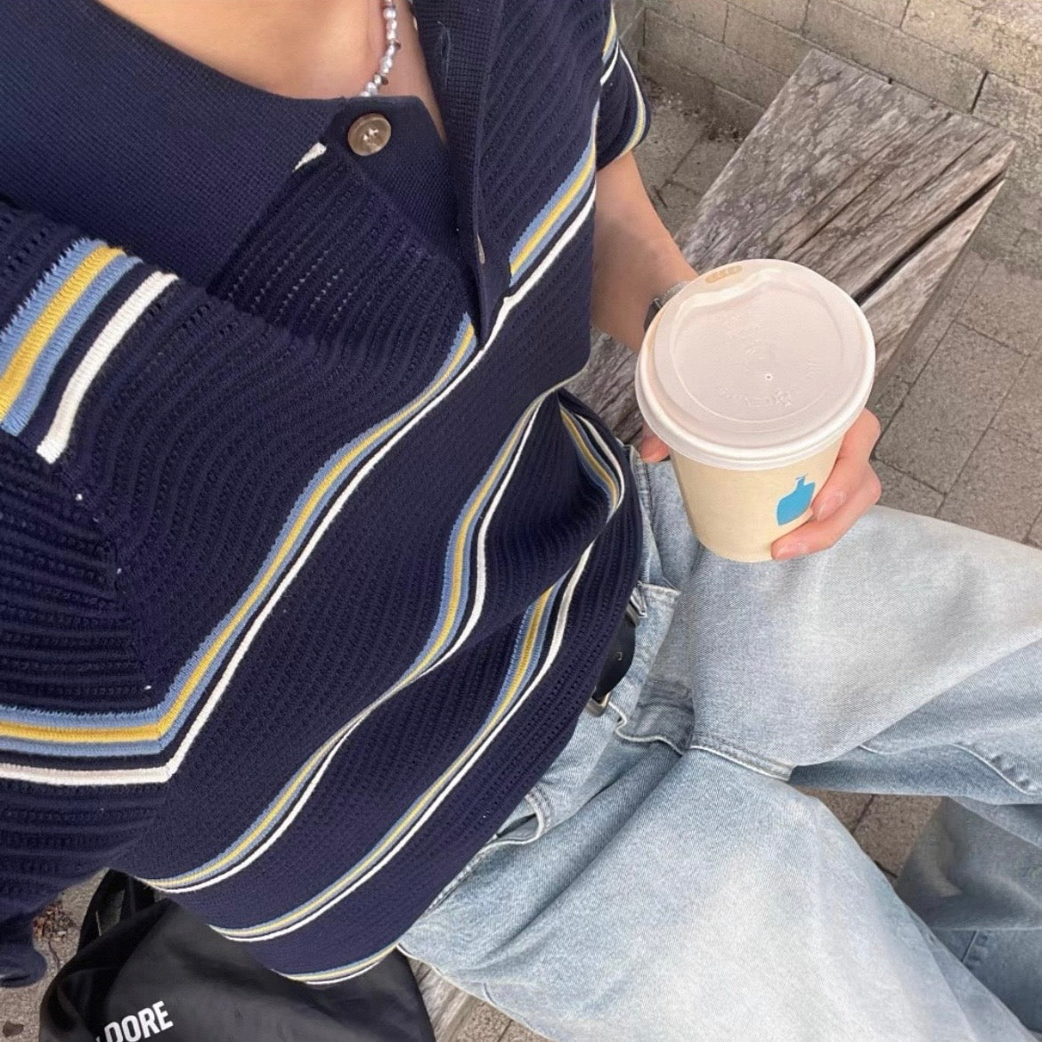 Loose-Fit Color-Block Polo Shirt