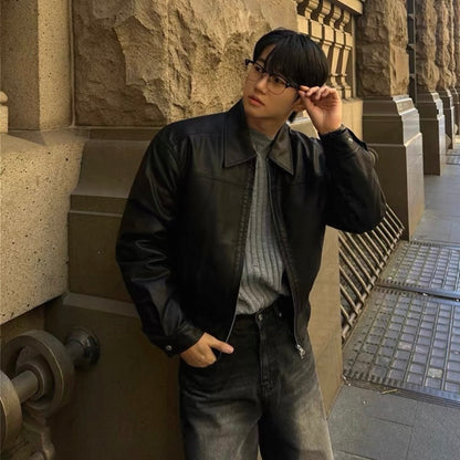 Vintage Leather Blouson Jacket