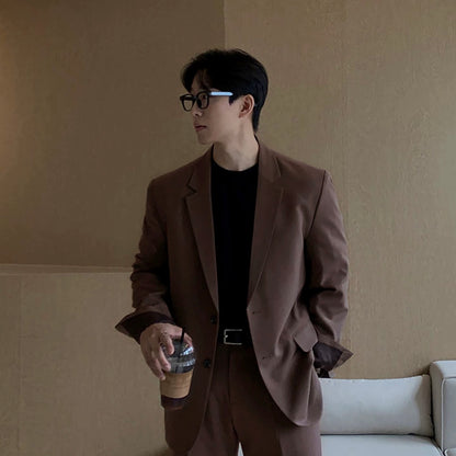 Casual Solid Color Jacket Setup