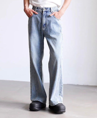 Light blue casual denim pants