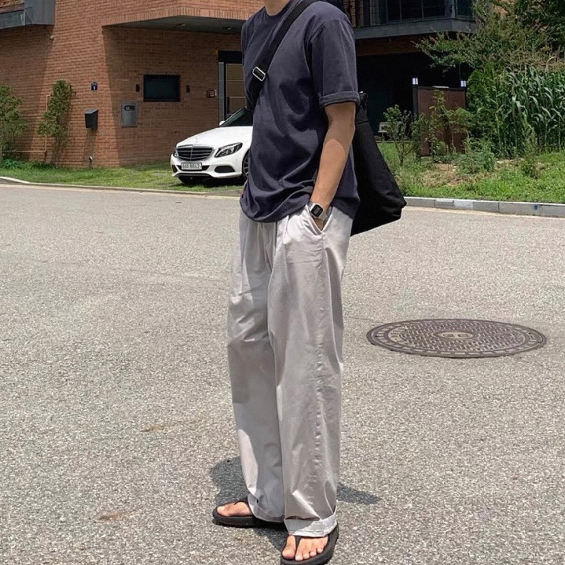 Korean Wide-Leg Sports Pants