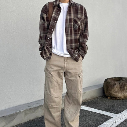 Retro Plaid Casual Shirt