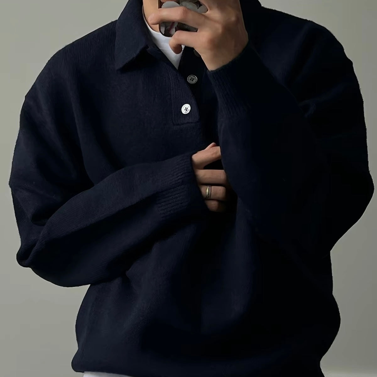 Soft Collar Knit Sweater