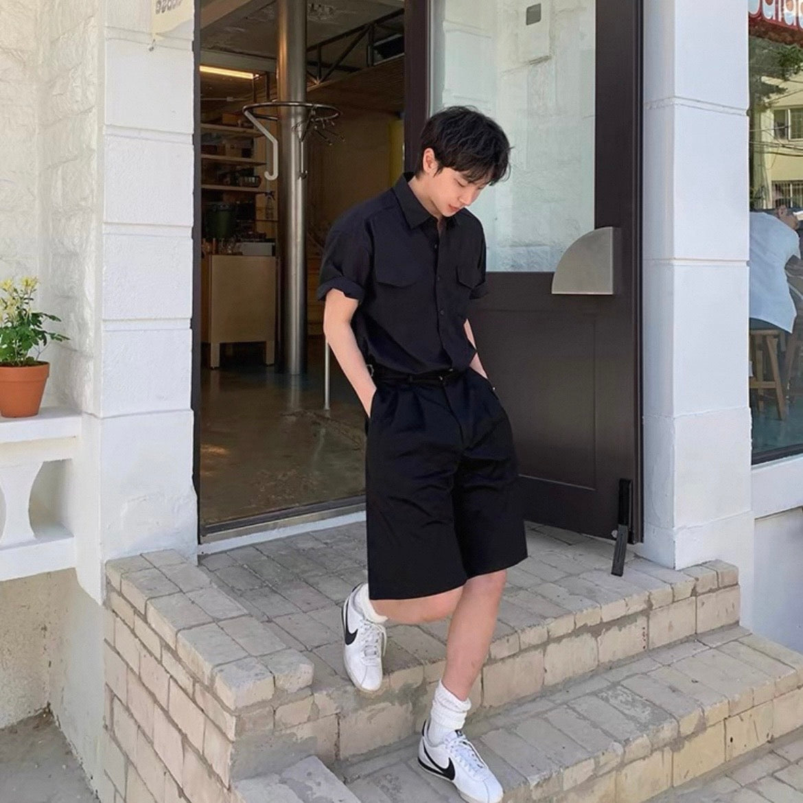 Vintage Casual Short-Sleeve Shirt
