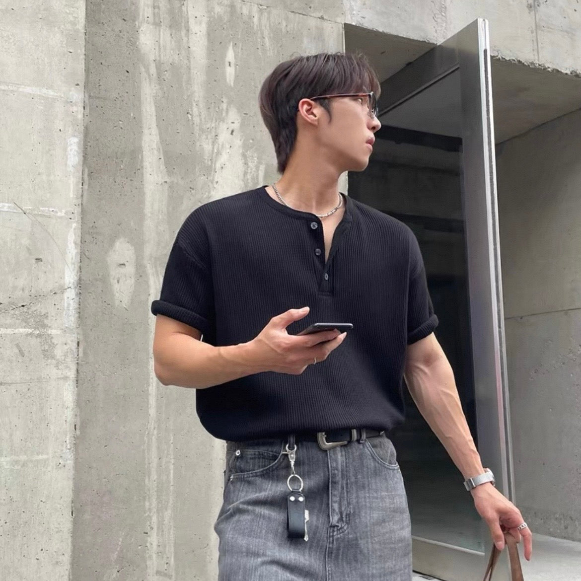 Loose Summer Collared T-shirt