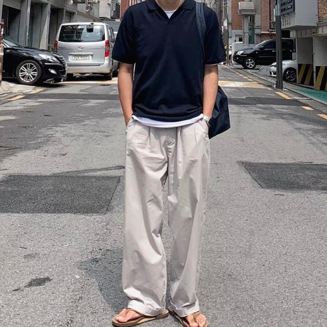 Korean Wide-Leg Sports Pants