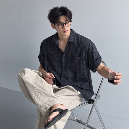 Muted Check Relaxed Shirt