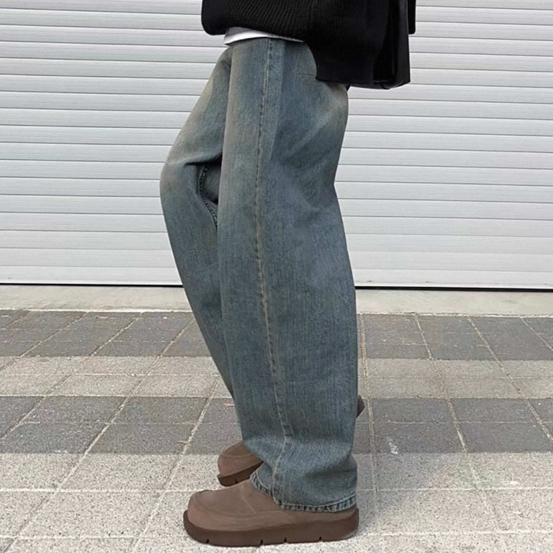 Retro Loose Wide-Leg Jeans