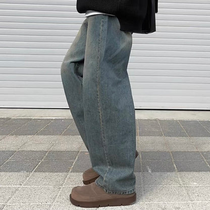 Retro Loose Wide-Leg Jeans