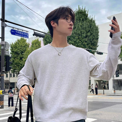 Textured Rib Long Sleeve Tee