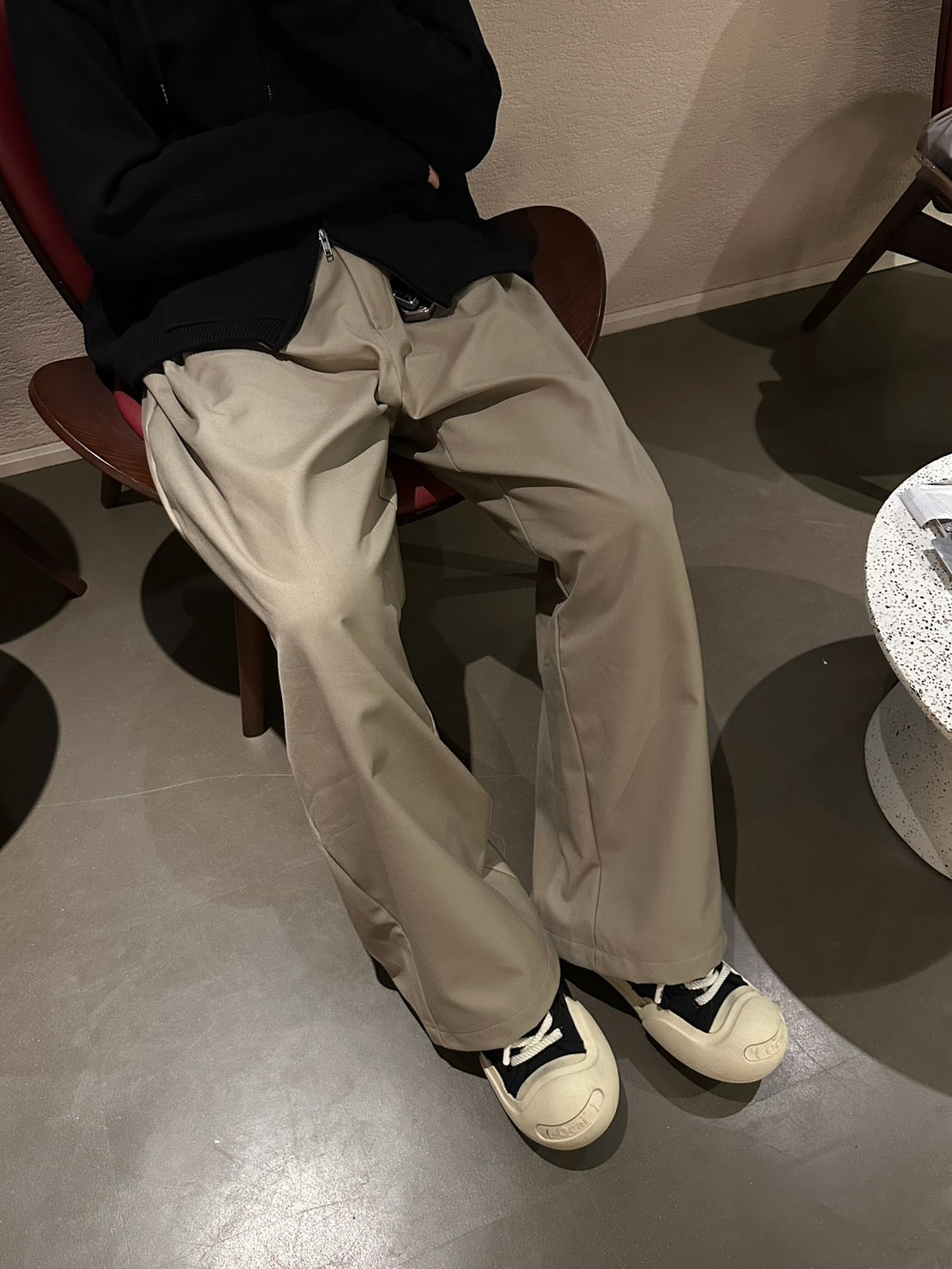 Vintage Pleated A-line Suit Pants