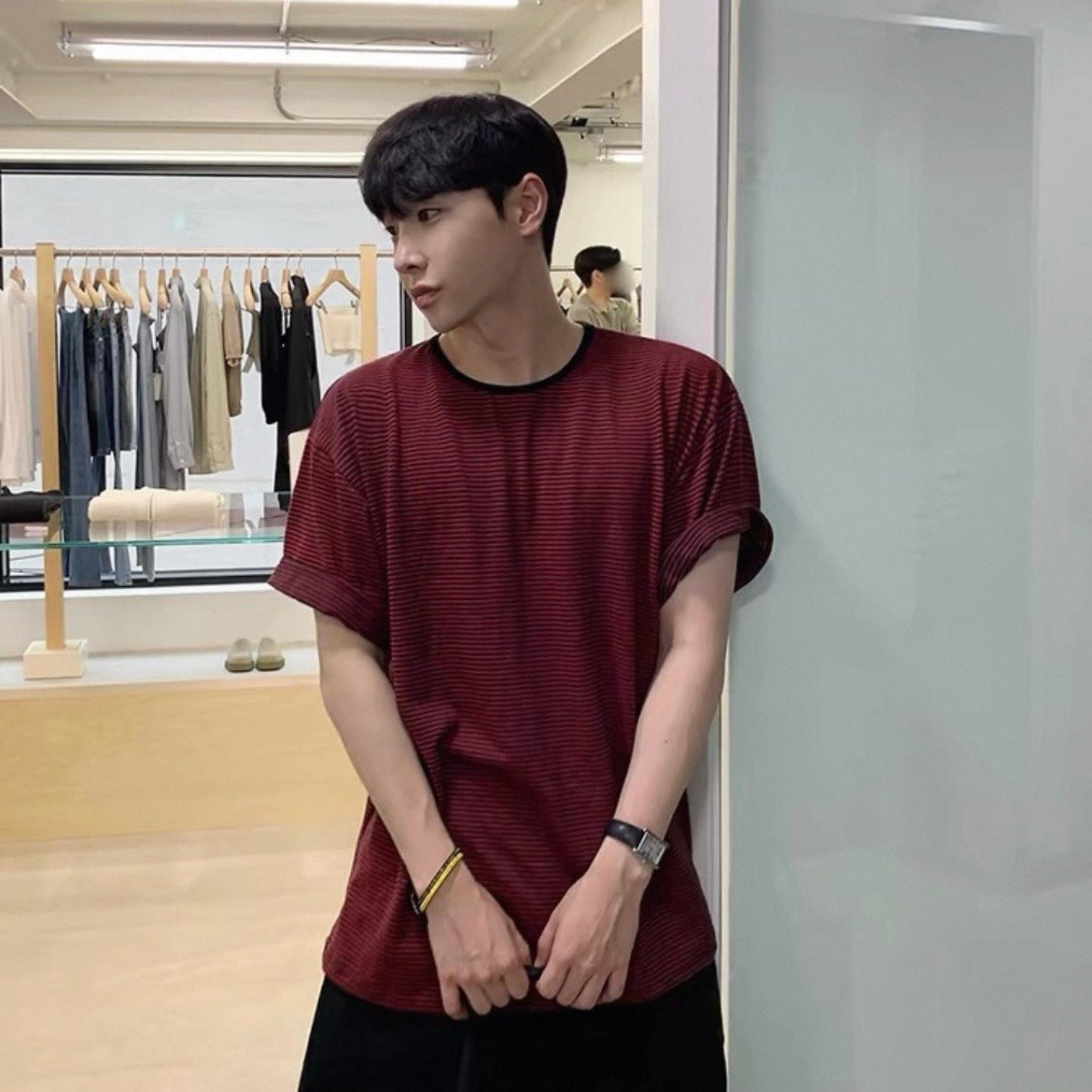 Loose Striped Round Neck T-Shirt