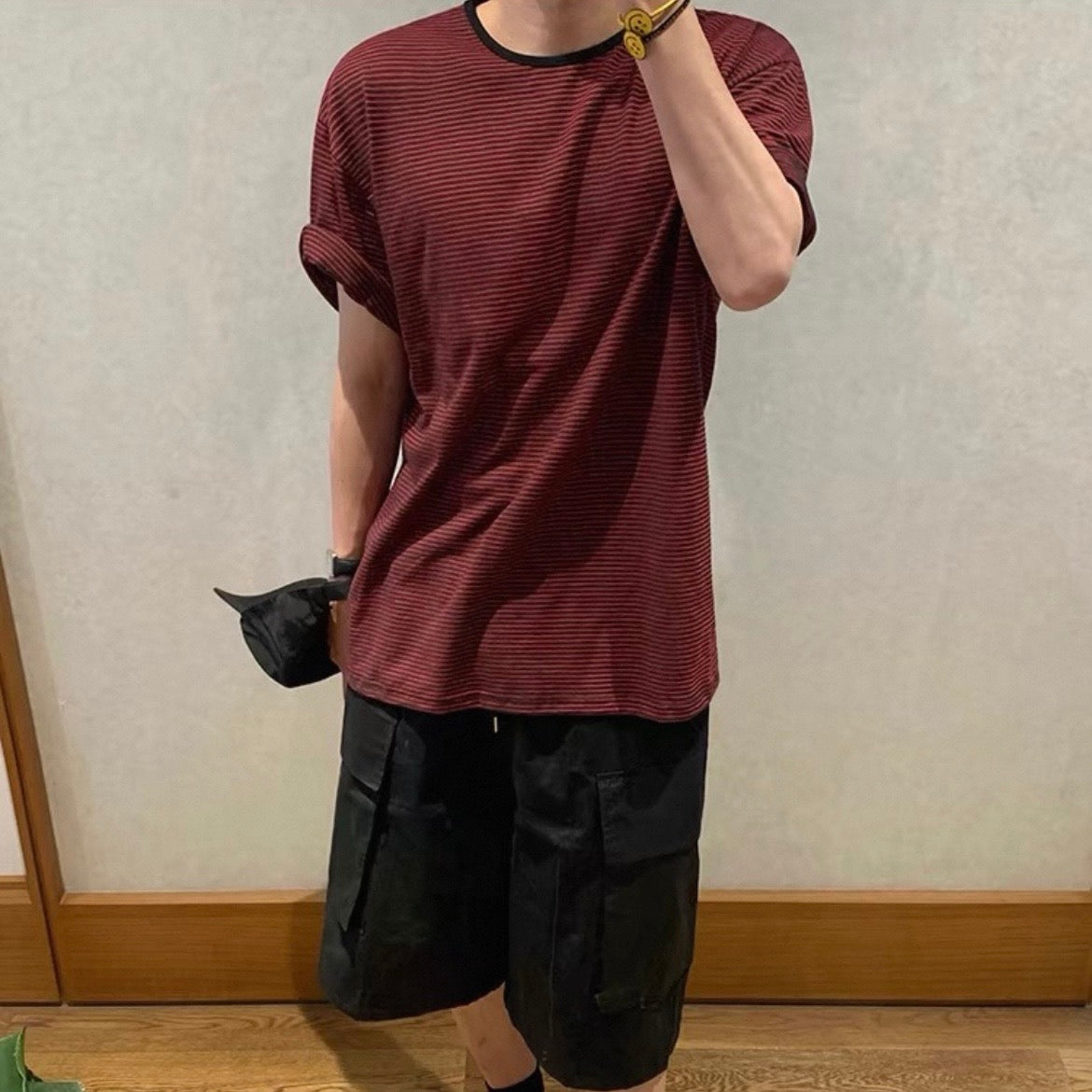 Loose Striped Round Neck T-Shirt