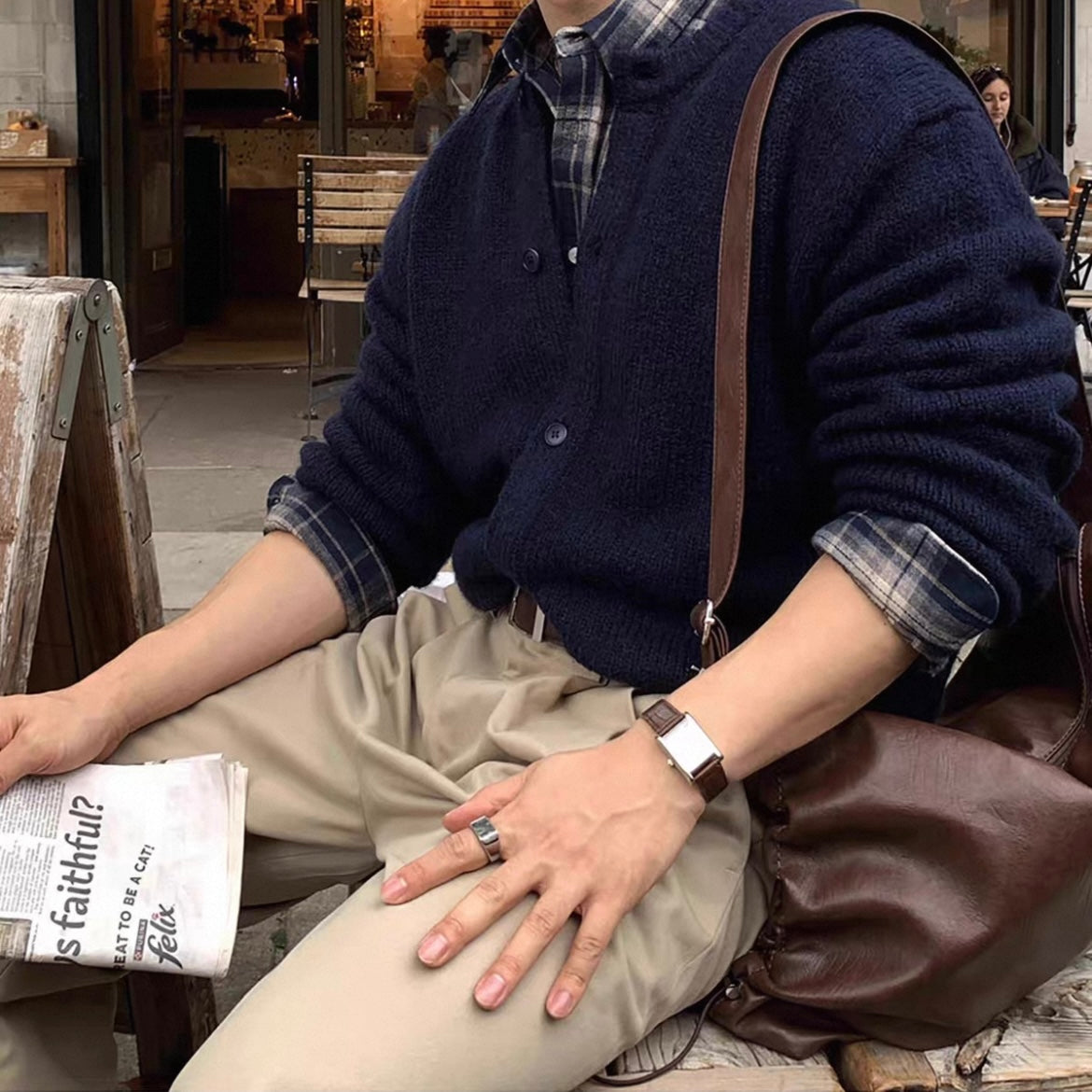 Korean Wool Knit Cardigan