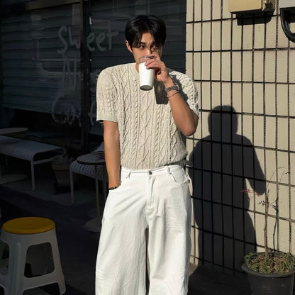 Loose Summer Knit T-Shirt