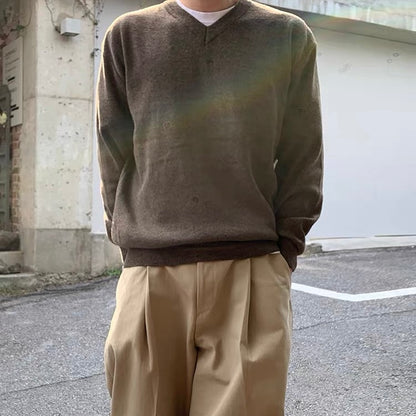 Soft V-Neck Knit Sweater