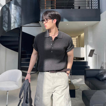 Breathable Casual Knit Polo