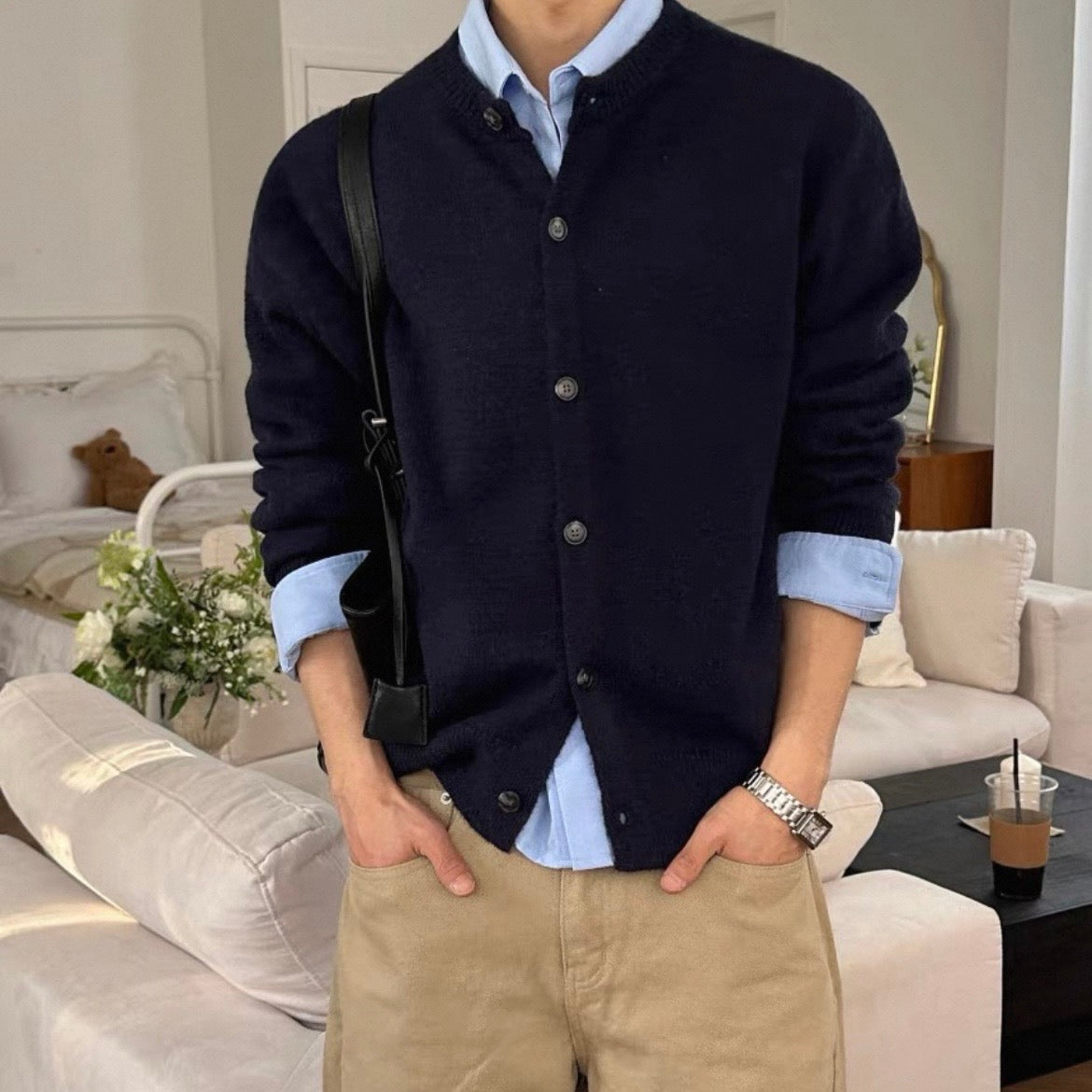 Korean-Style Long Sleeve Shirt
