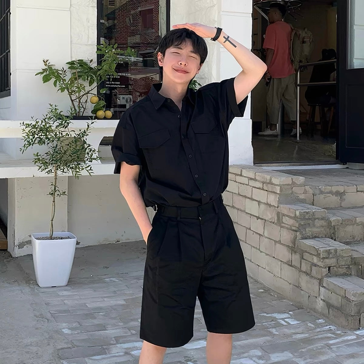Vintage Casual Short-Sleeve Shirt