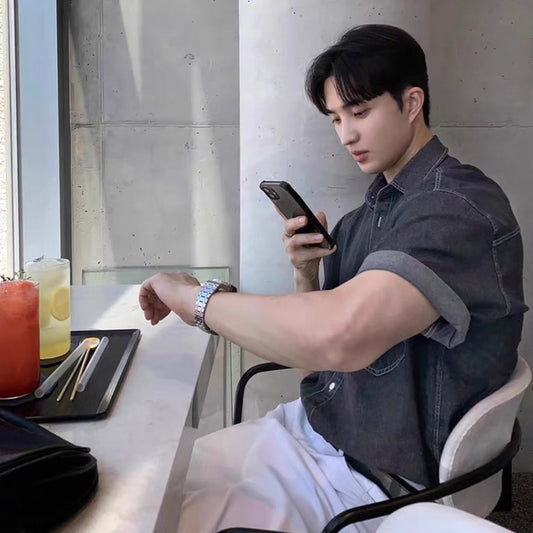 Korean Stylish Casual Denim Shirt