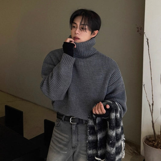High Neck Knitted Sweater