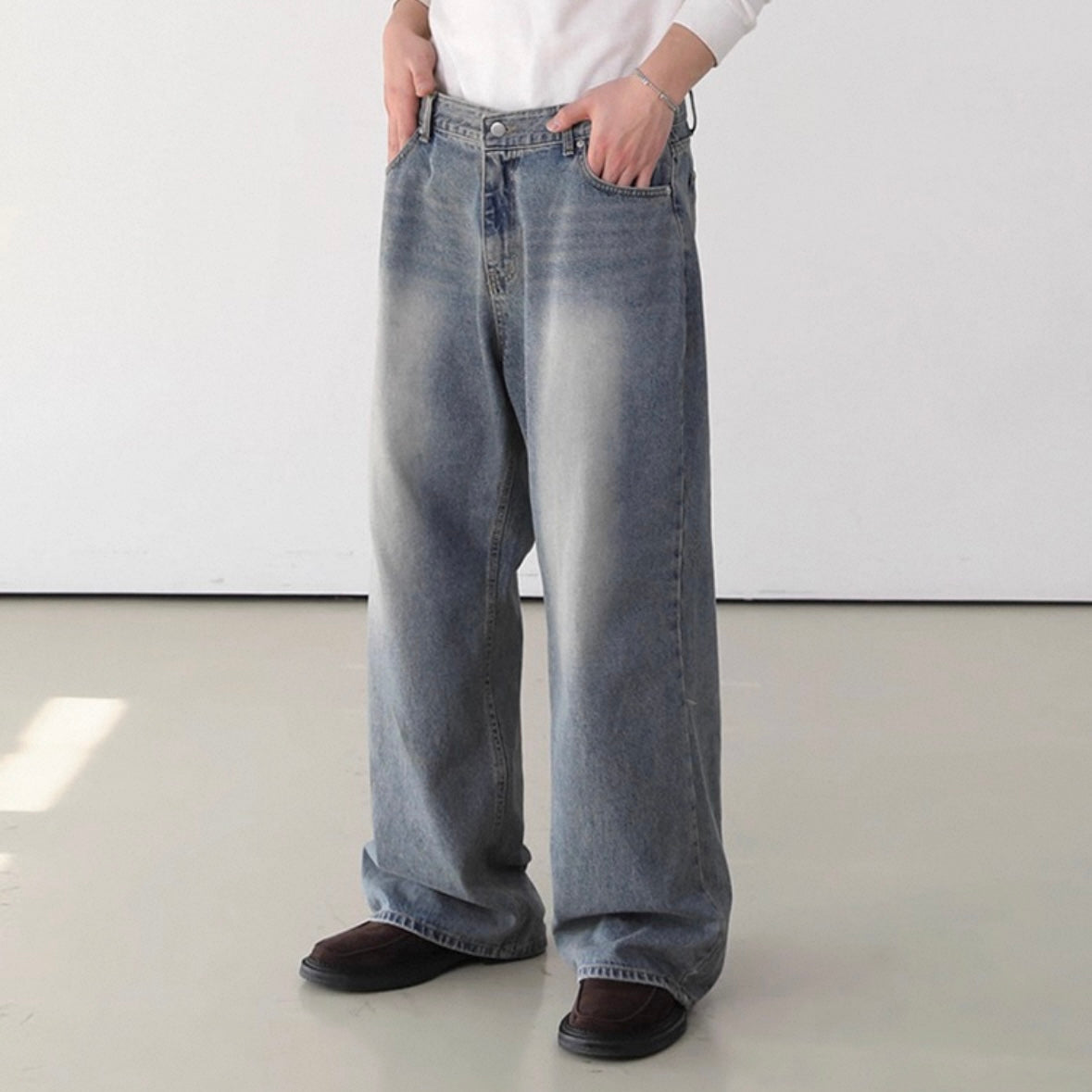 Korean Style Wide-Leg Jeans