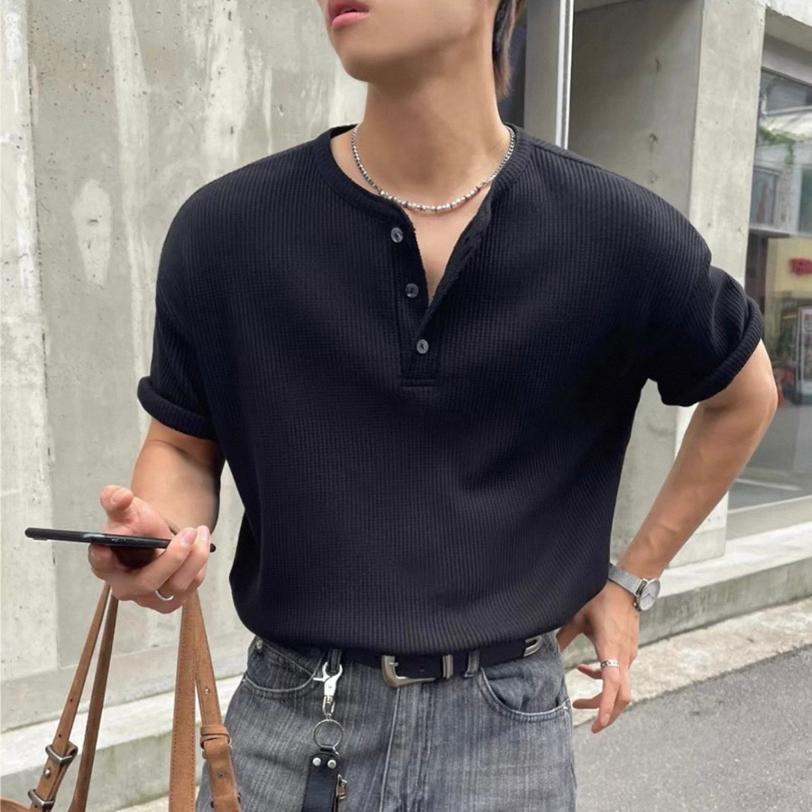 Loose Summer Collared T-shirt