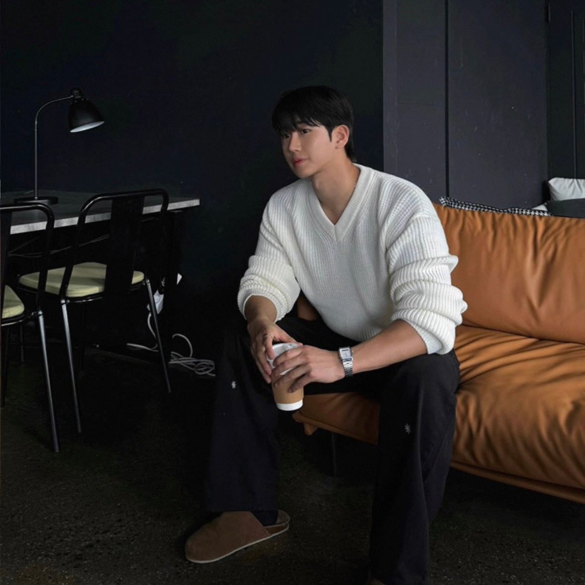 Men's V-Neck Knit Sweater