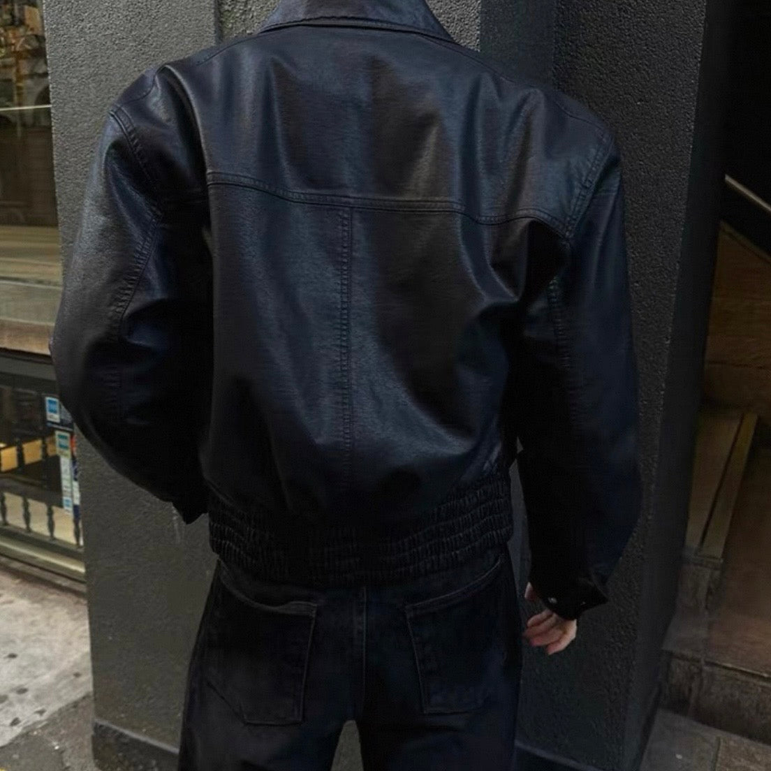 Vintage Leather Blouson Jacket