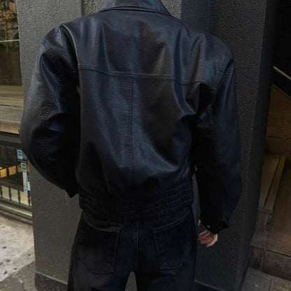 Vintage Leather Blouson Jacket