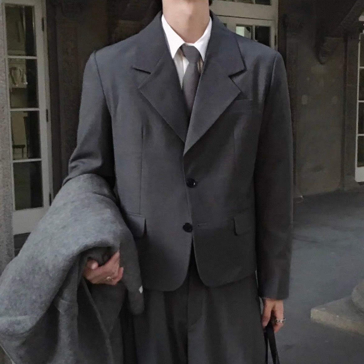 Casual Gray Suit Setup