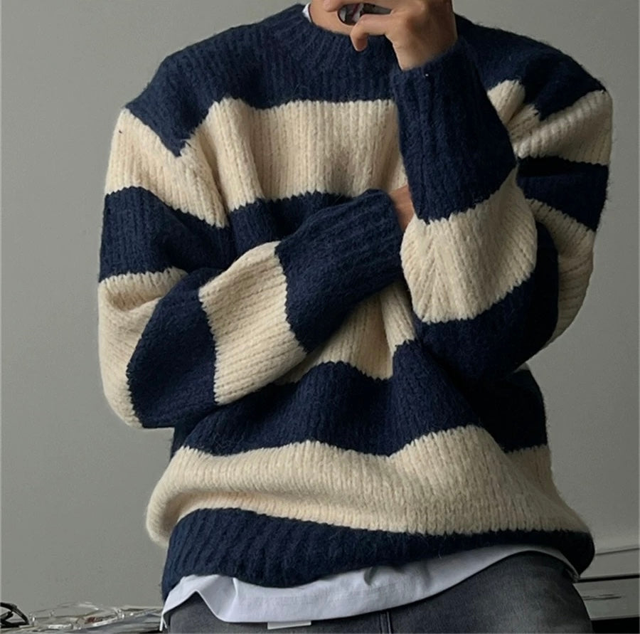 -Kr-Wide Stripe Knit