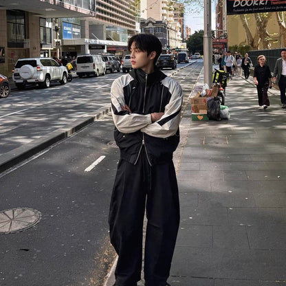 Contrast Piping Track Jacket