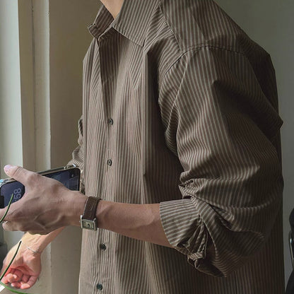 Retro Striped Casual Shirt
