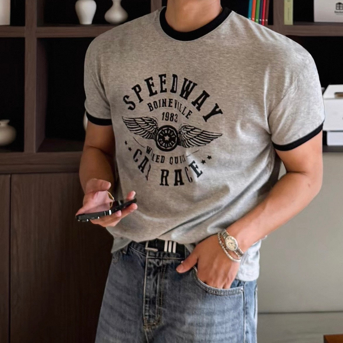 Retro Color-Block Commuter T-Shirt