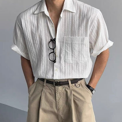 Sheer Stripe Relaxed Shirt