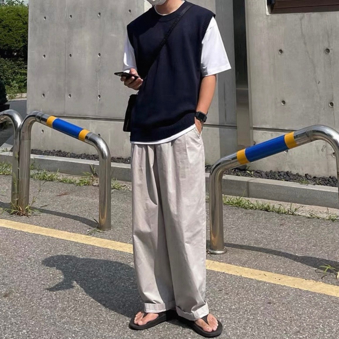 Korean Wide-Leg Sports Pants