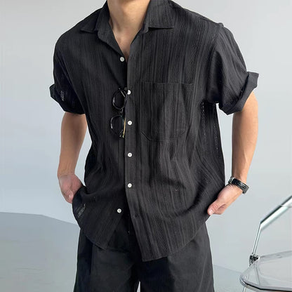 Sheer Stripe Relaxed Shirt