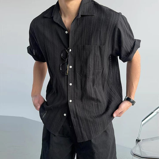 Sheer Stripe Relaxed Shirt