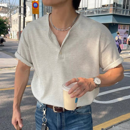 Loose Summer Collared T-shirt