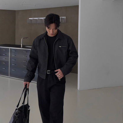 Washed Zip-Up Jacket