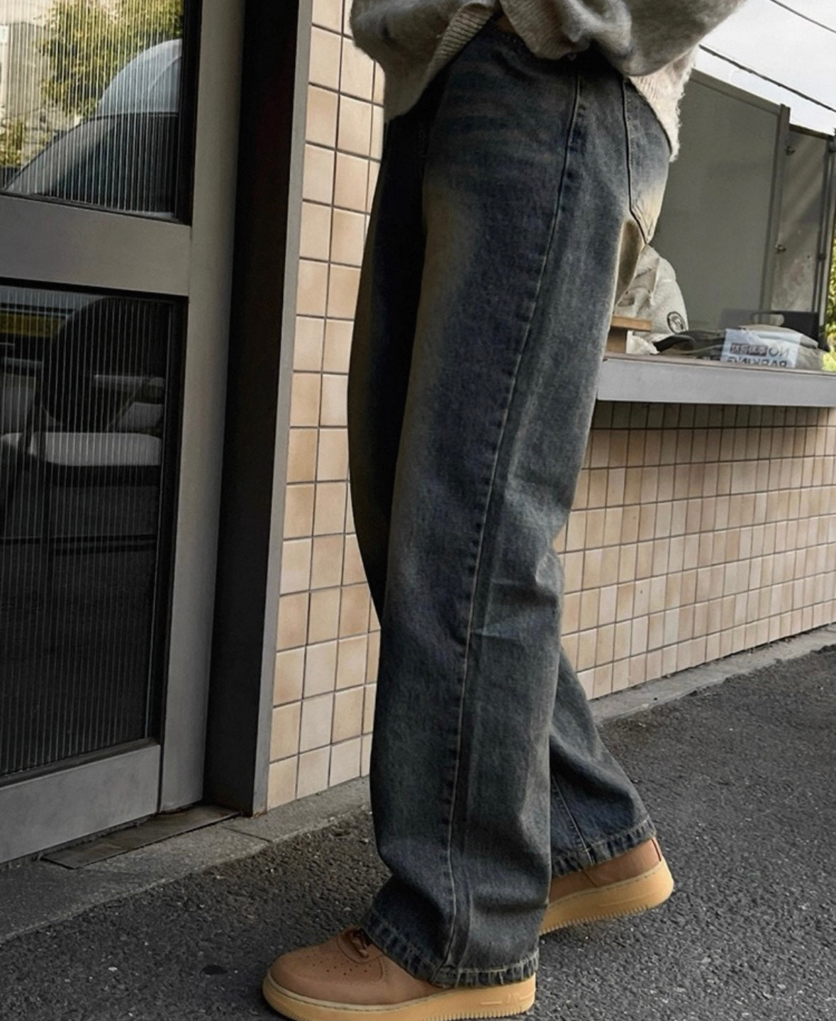 Retro Straight Jeans Pants