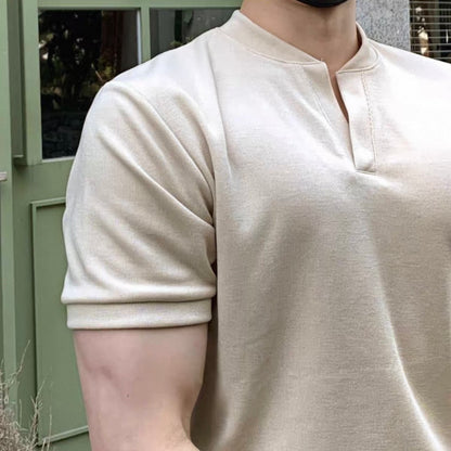 Korean V-Neck Cotton T-Shirt