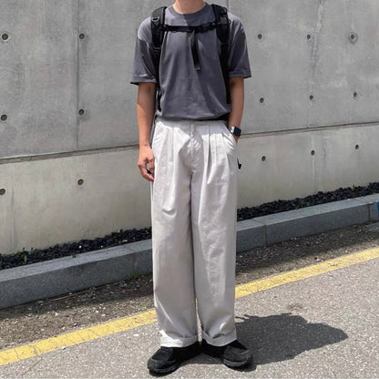 Korean Wide-Leg Sports Pants
