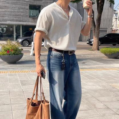 Loose Summer Collared T-shirt