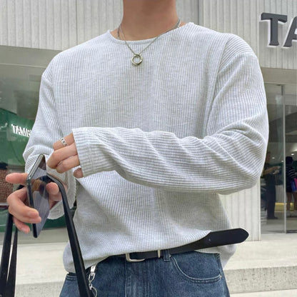 Textured Rib Long Sleeve Tee