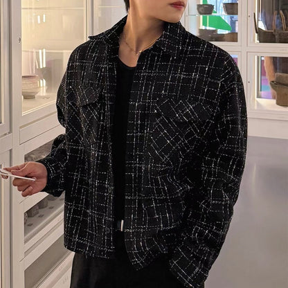 Black Check Tweed Jacket