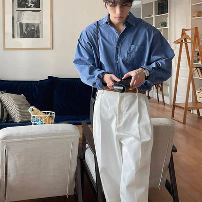 Clean Wide Tuck Pants