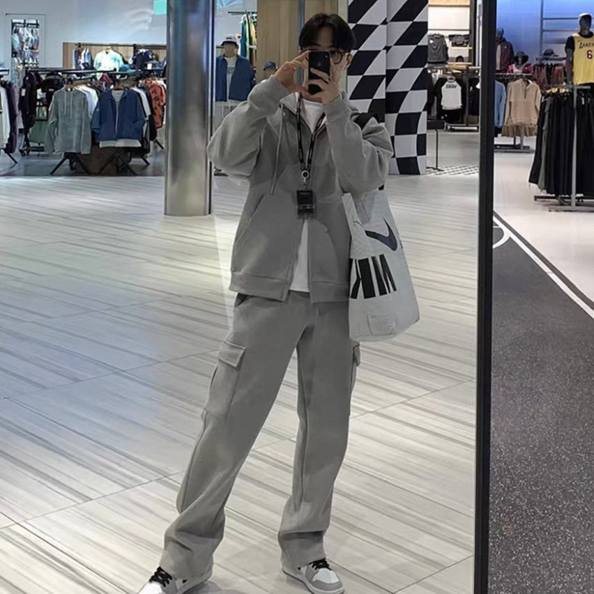 Casual Hooded Cardigan Setup