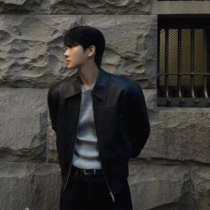 Vintage Leather Blouson Jacket